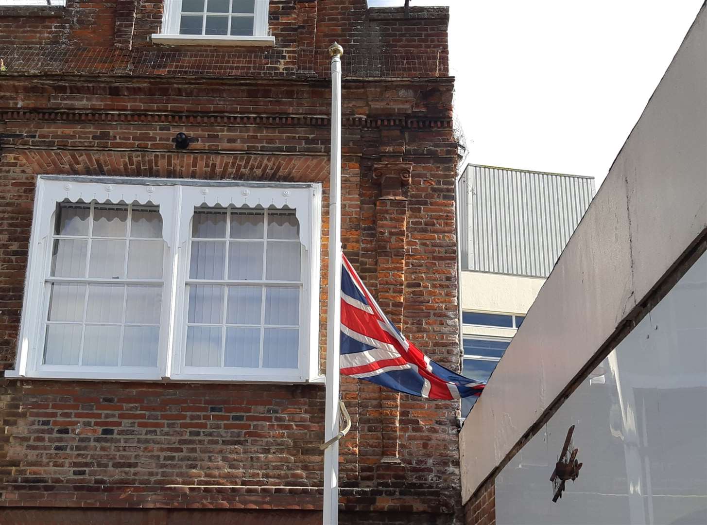 A tribute outside Dover Town Council's offices