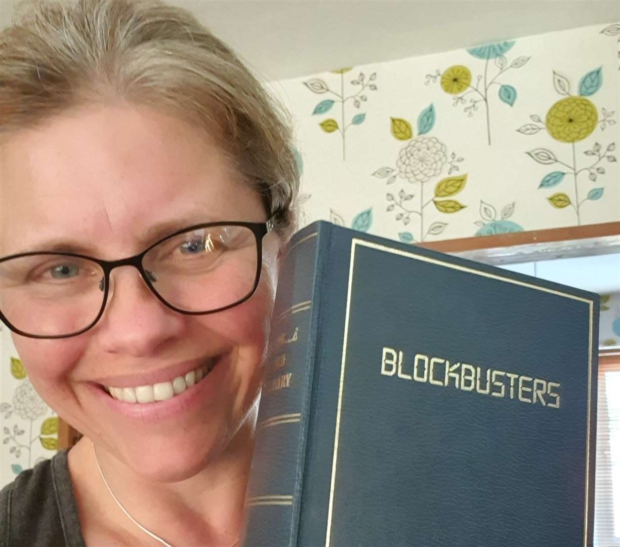 Jo Treharne with her Blockbusters book. Picture: Jo Treharne