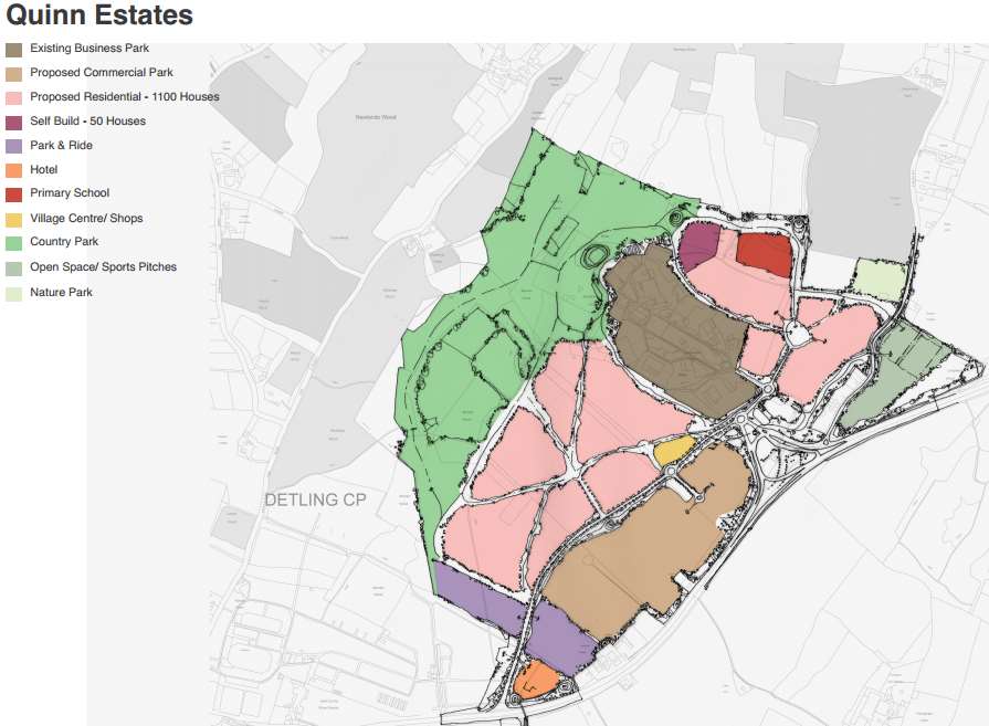 The revised plans for the development on the A249