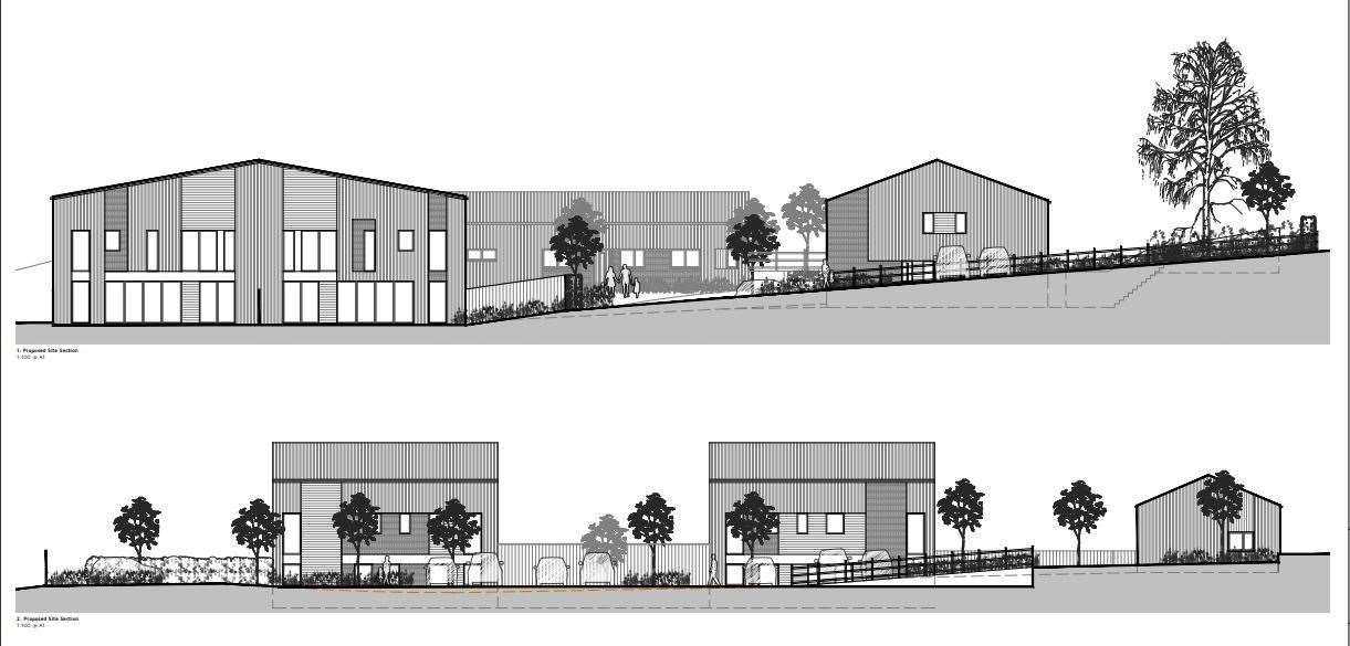 Architectural drawings show how the new homes would look at Gay Dawn Farm