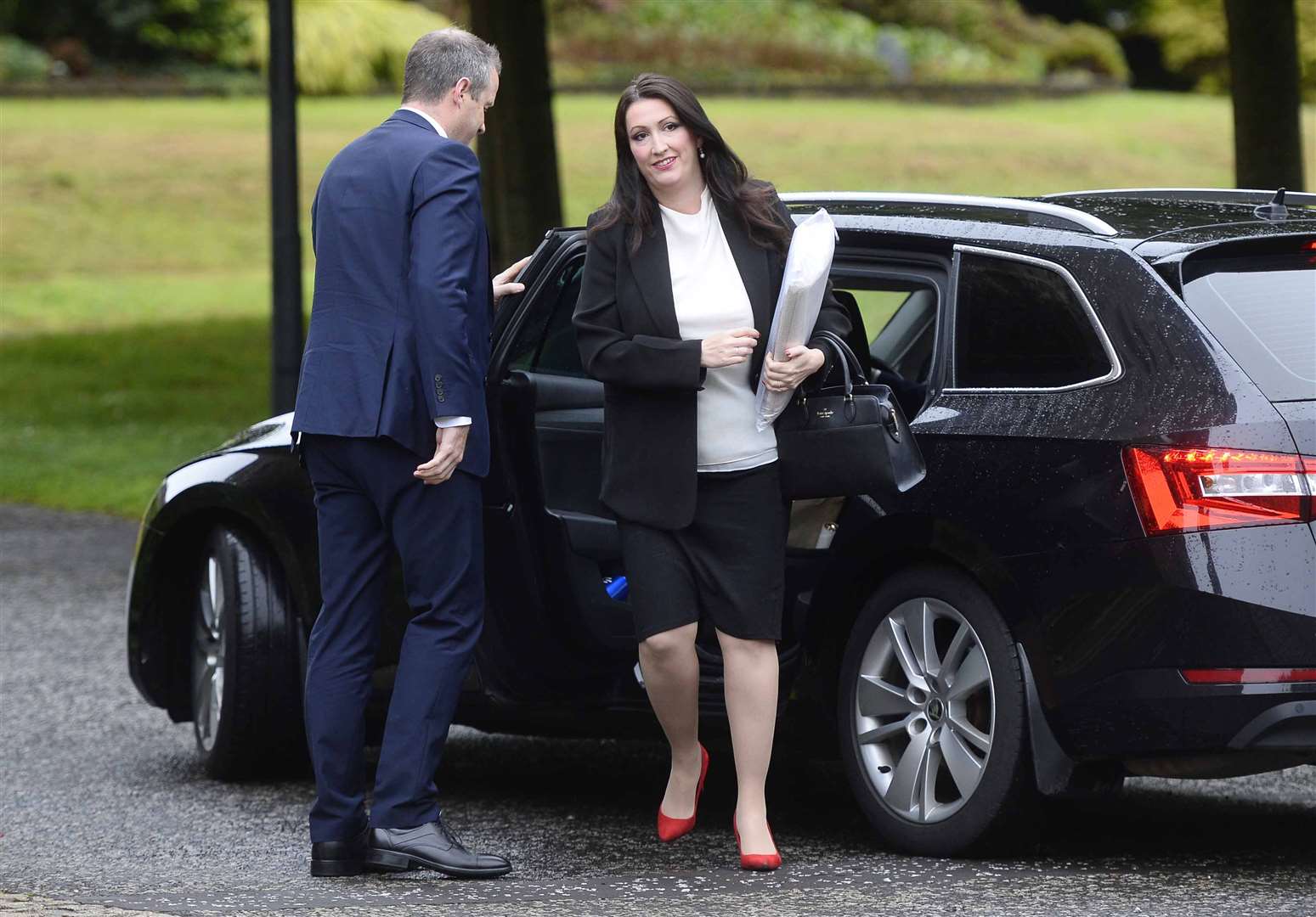 Deputy First Minister Emma Little-Pengelly arriving at Stormont Castle, Belfast (Mark Marlow/PA)