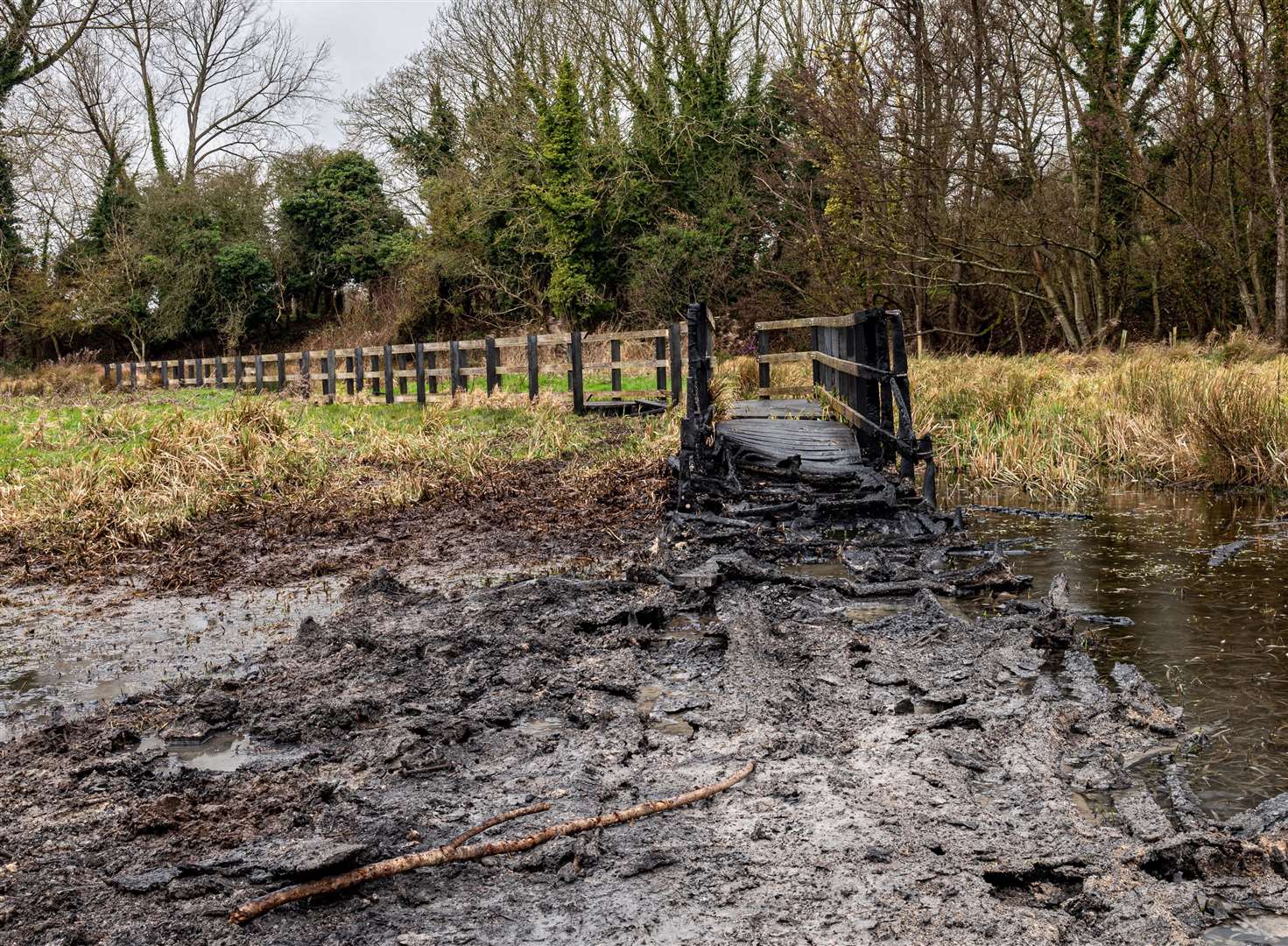 All that remains of the boardwalk. Picture: Sian Pettman (29358699)