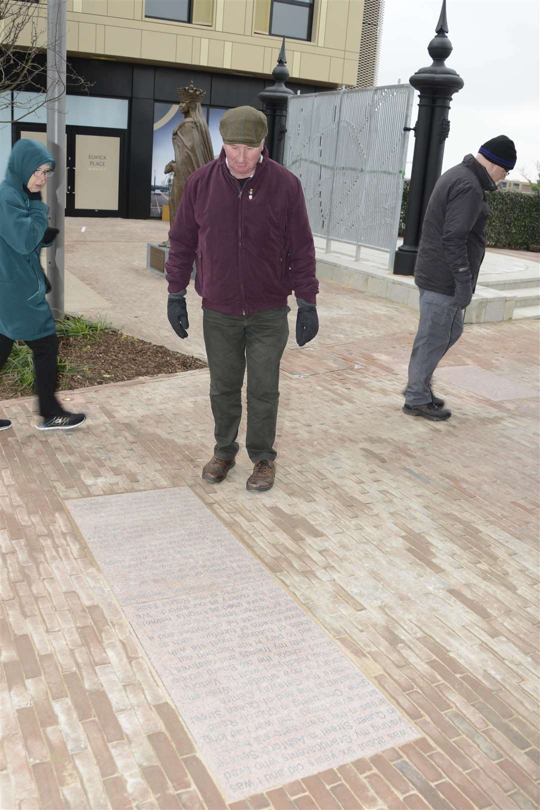 Ashford resident Ivor Groves looks at his Etching. Picture: Paul Amos