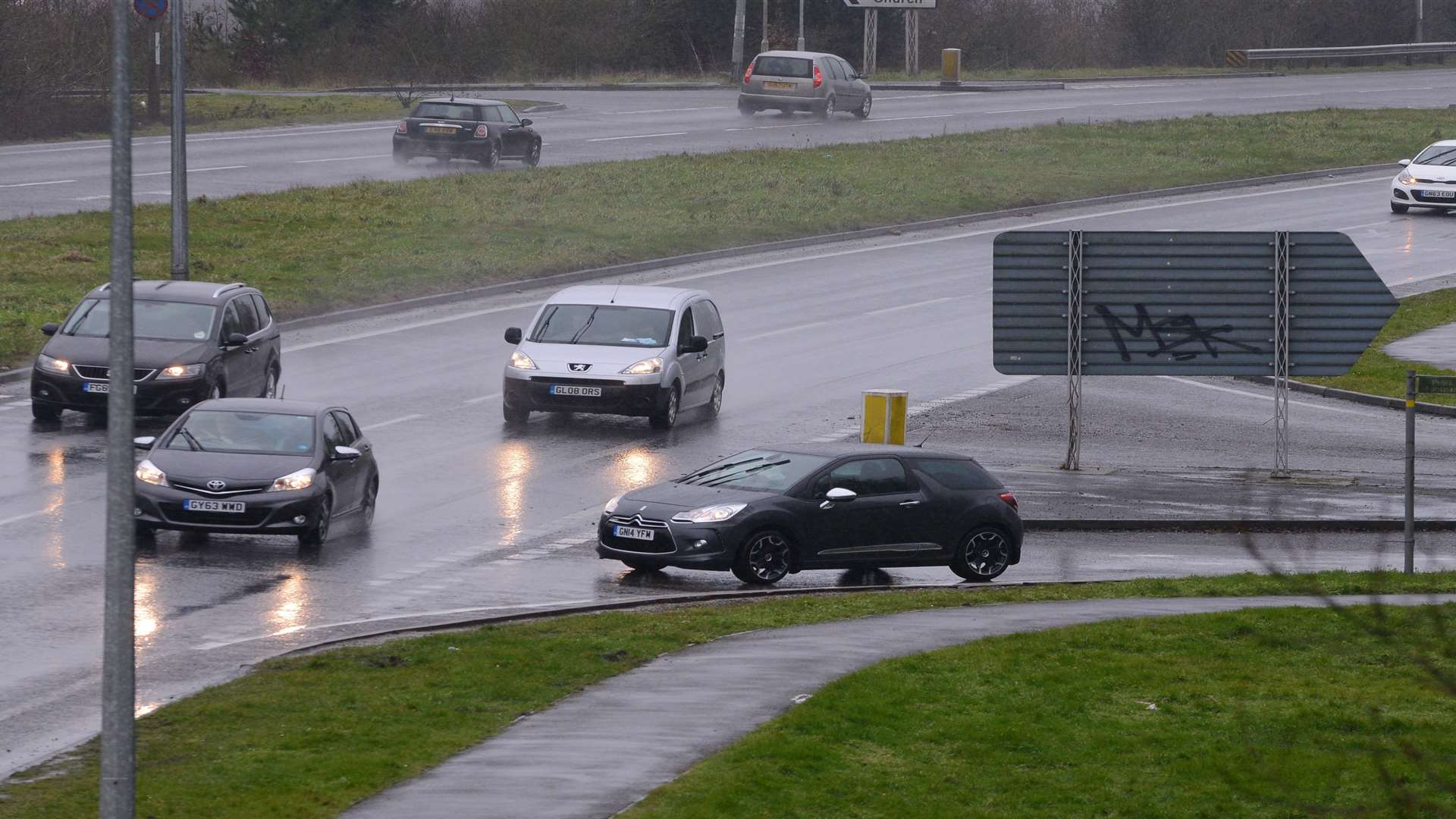 A man was spotted on the A2070 carriageway. Picture: Gary Brown