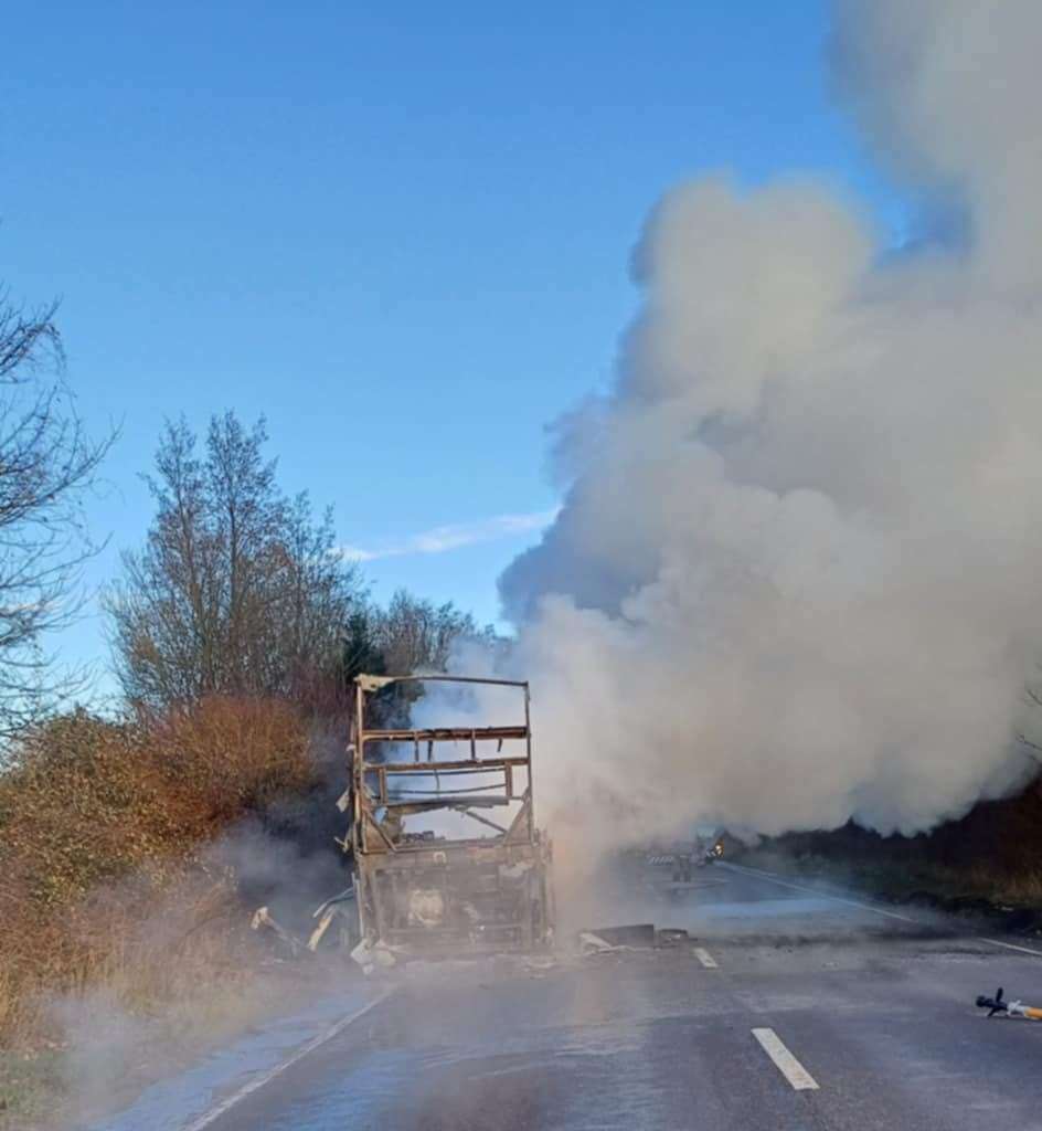 The shell of the bus has since been recovered. Picture: Jan Spinner