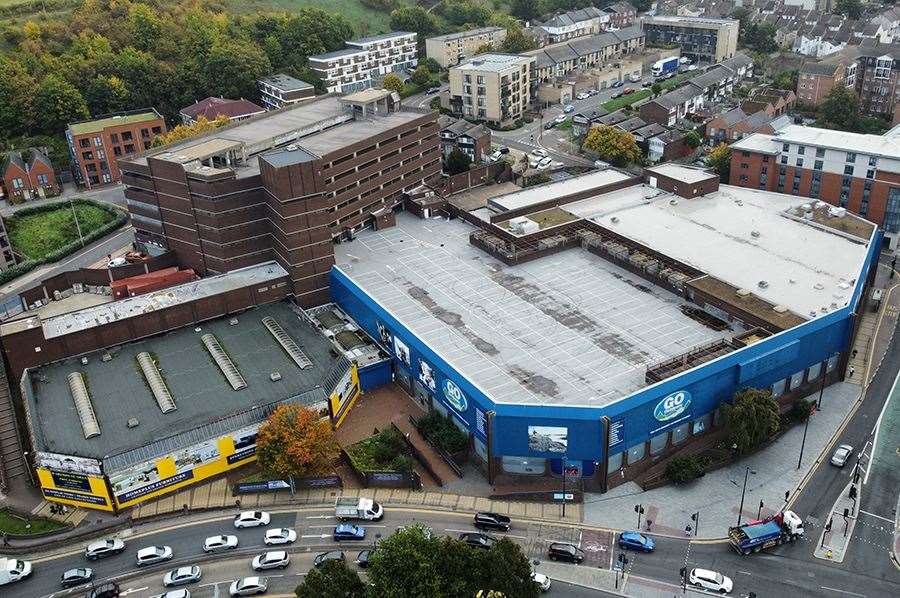 The former retail store and HomePlus Furniture could be transformed into homes. Picture: Arpenteur