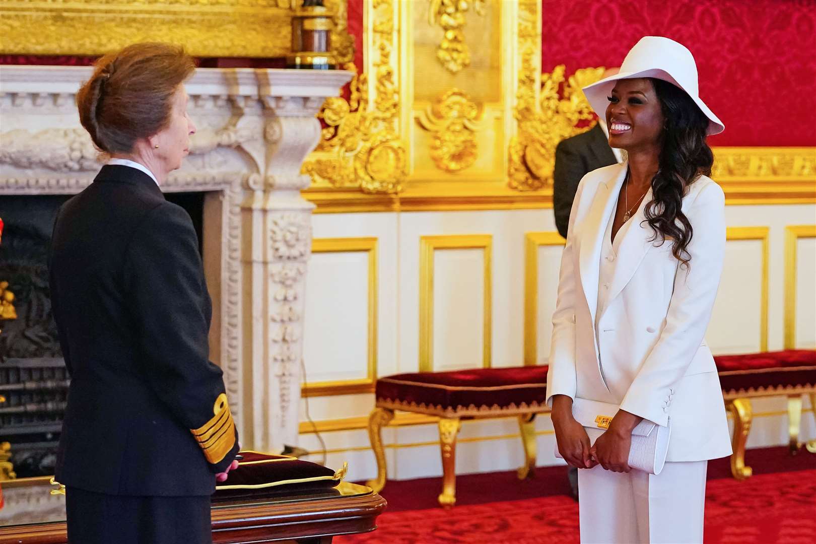 June Sarpong was presented with her OBE by the Princess Royal at St James’s Palace in London (Aaron Chown/PA)