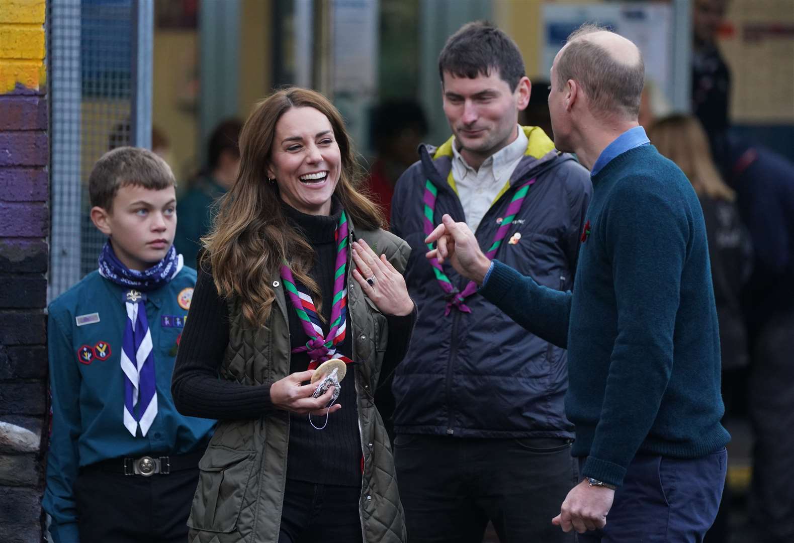 The Duke and Duchess of Cambridge at Alexandra Park sports hub, Dennistoun, Glasgow (Owen Humphreys/PA)