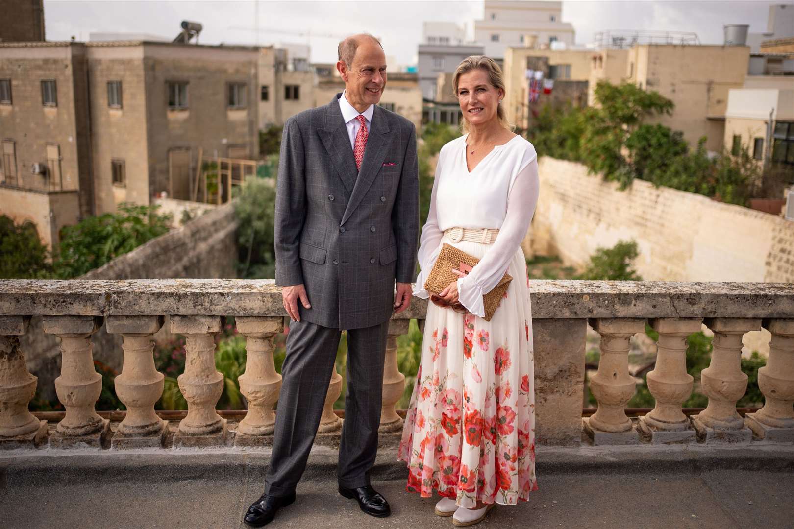 The Duke and Duchess of Edinburgh during a tour of Villa Guardamangia in Malta where the Queen and Prince Philip once lived (Aaron Chown/PA)