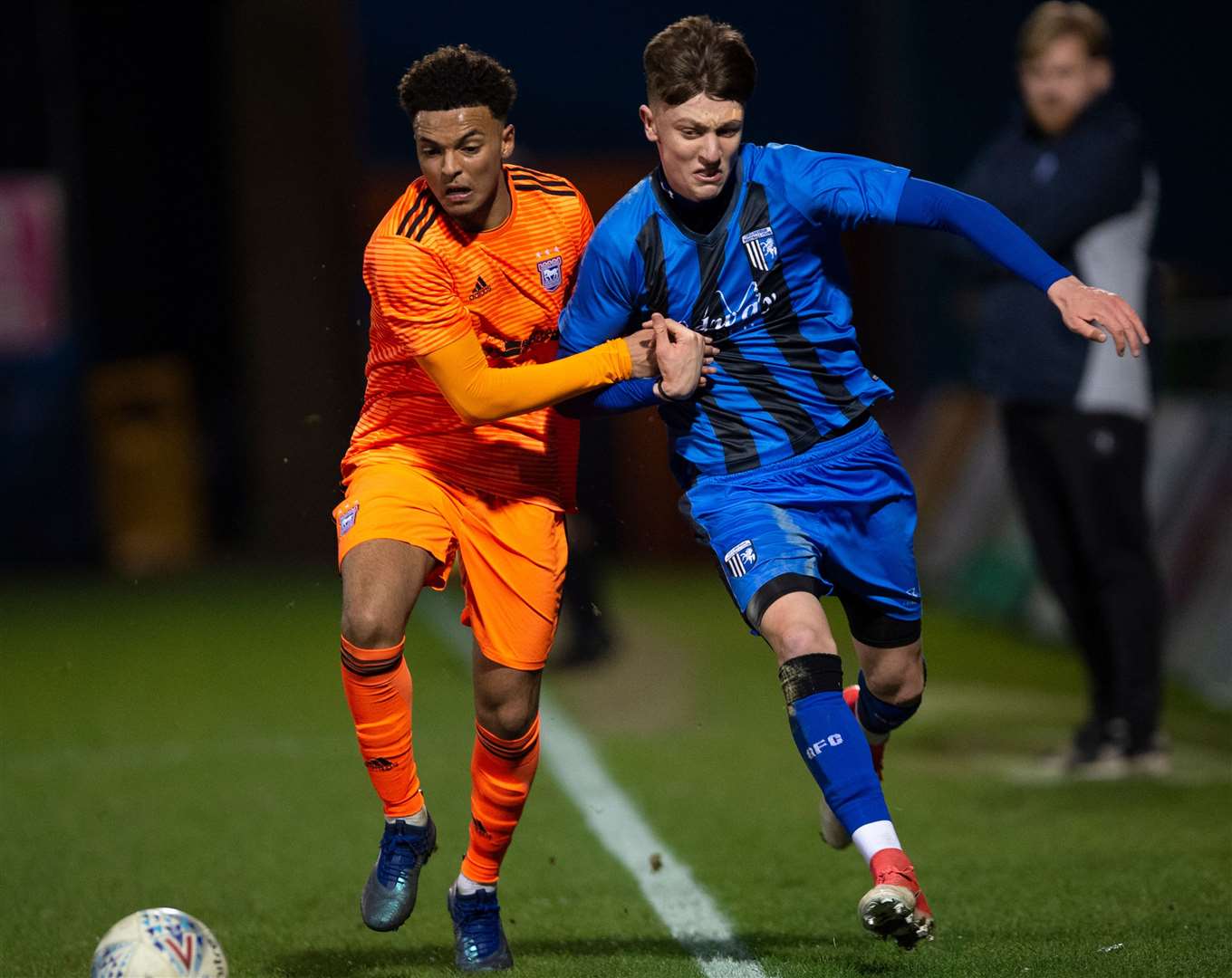 Toby Bancroft in FA Youth Cup action for Gillingham