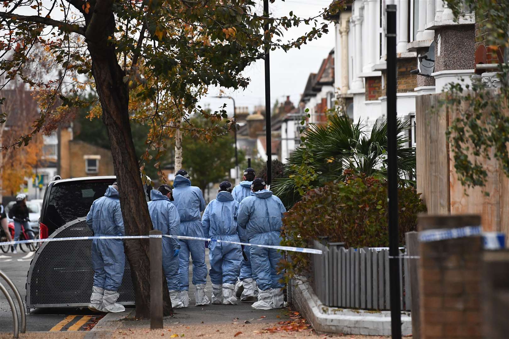 Forensic officers at the scene (Victoria Jones/PA)