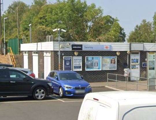 Police are searching for witnesses after a man was left with a fractured ankle following a fight on a train between Bat and Ball and Swanley. Picture: Google Maps