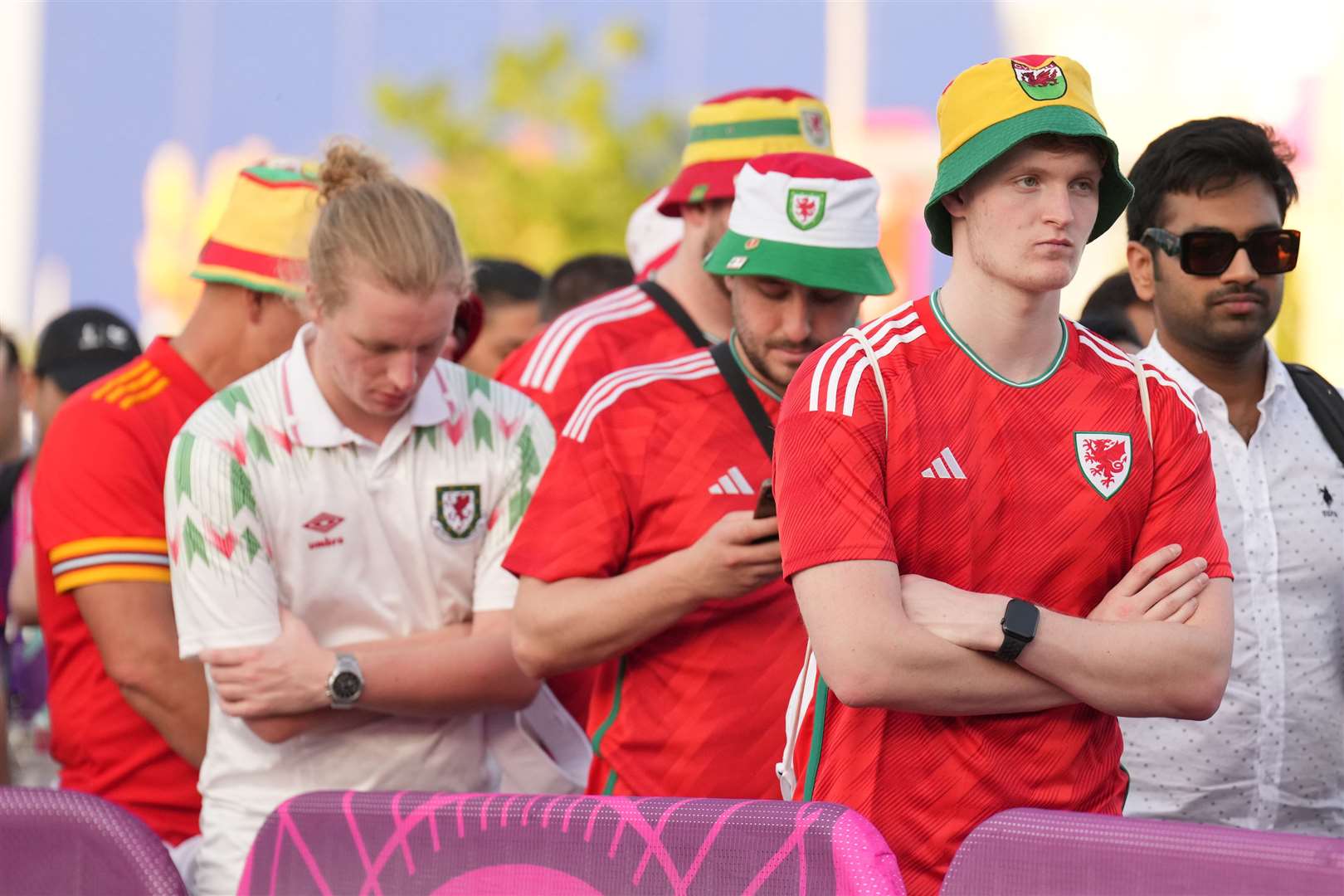 Wales fans are looking for something to cheer after being left on the verge of elimination with their 2-0 loss to Iran (Jonathan Brady/PA)