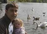 Cllr Harwood with his daughter at Maidstone's Mote Park. Picture: JOHN WARDLEY