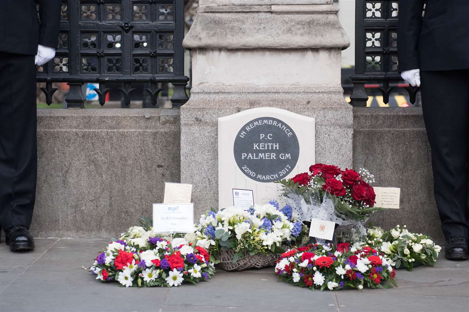 A memorial in memory of Pc Keith Palmer (Stefan Rousseau/PA)