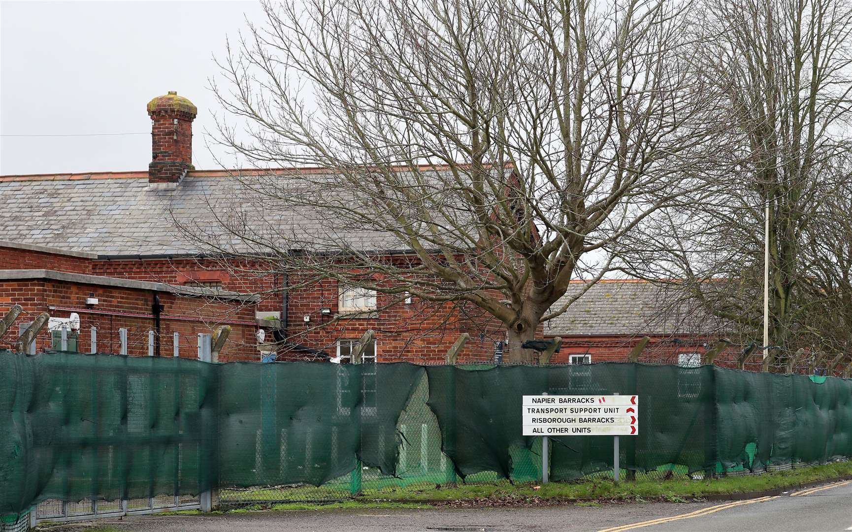 The Home Office resorted to using the Ministry of Defence-owned Napier Barracks as it struggled to house asylum seekers (Gareth Fuller/PA)