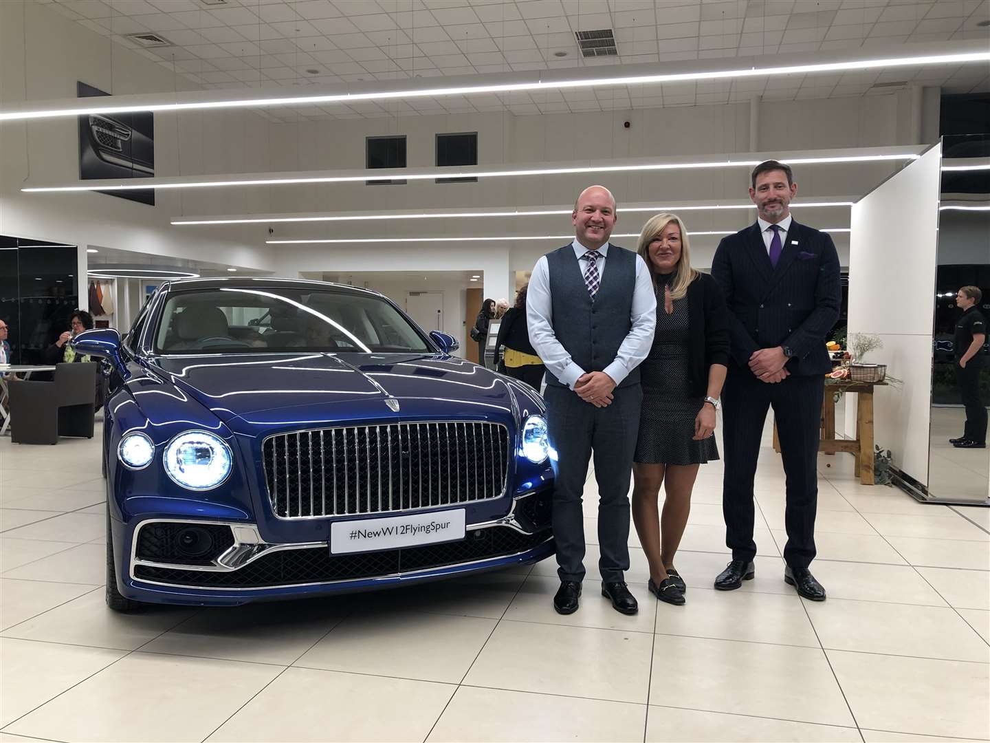 Bentley's Flying Spur made a visit to a Tunbridge Wells showroom ahead of its launch