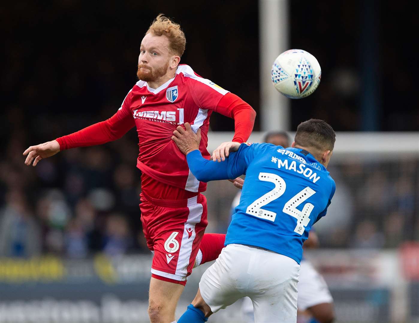 Connor Ogilvie in action against Peterborough United