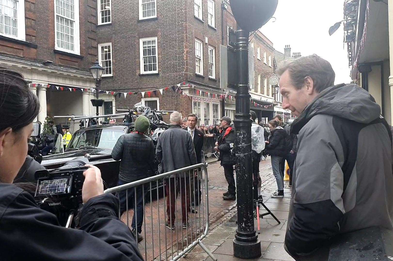 Dominic West who plays Prince Charles in The Crown spotted in Rochester High Street