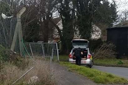 Manston Road has been closed in both directions after a crash near Reclamet recycling centre. Picture: Jake Snowden