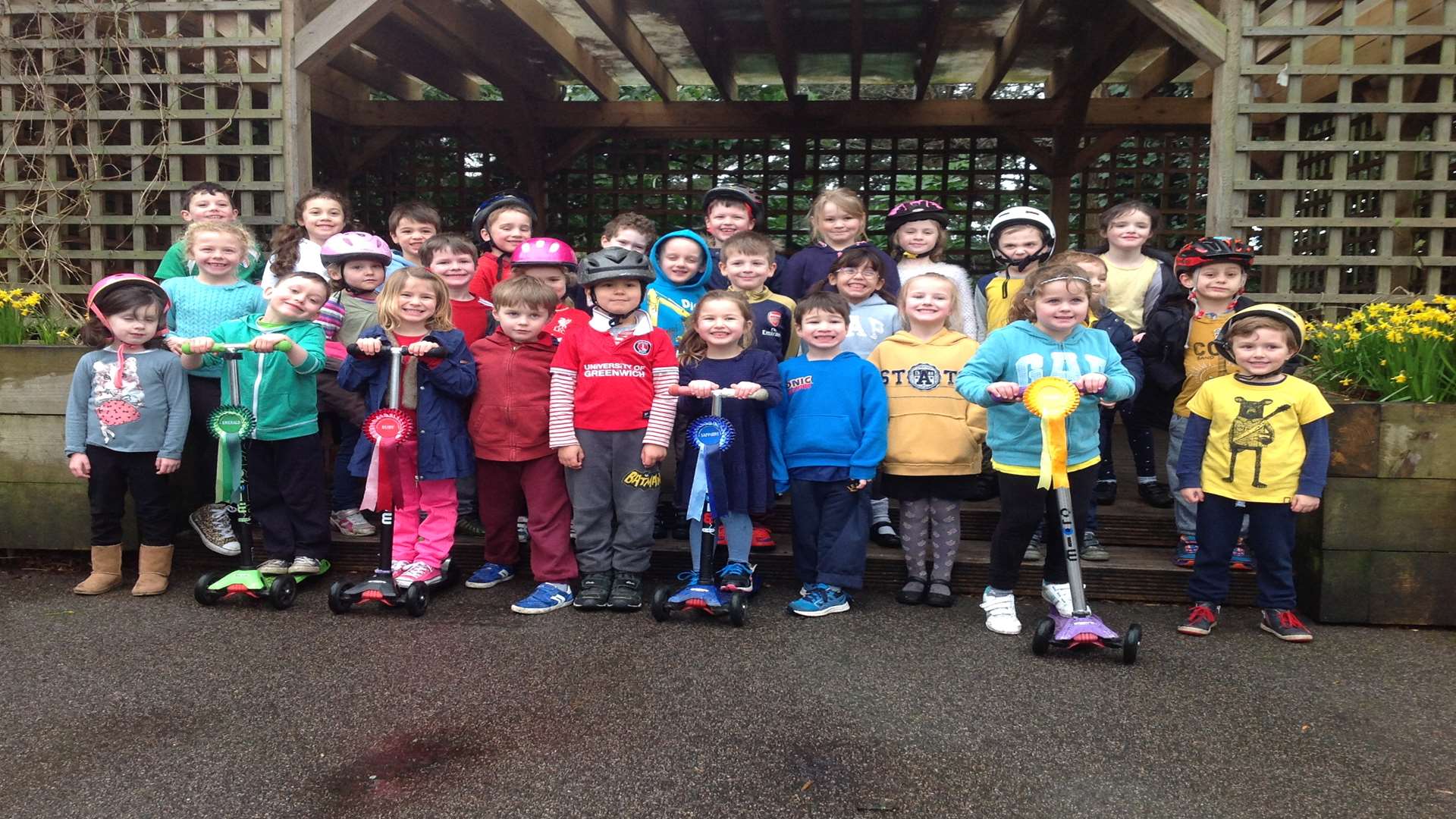 St Thomas’ Catholic Primary School, Sevenoaks, held a swim-a-thon and a scoot-a-thon Photo: CAFOD