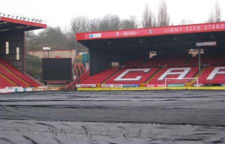 The Valley pitch under covers