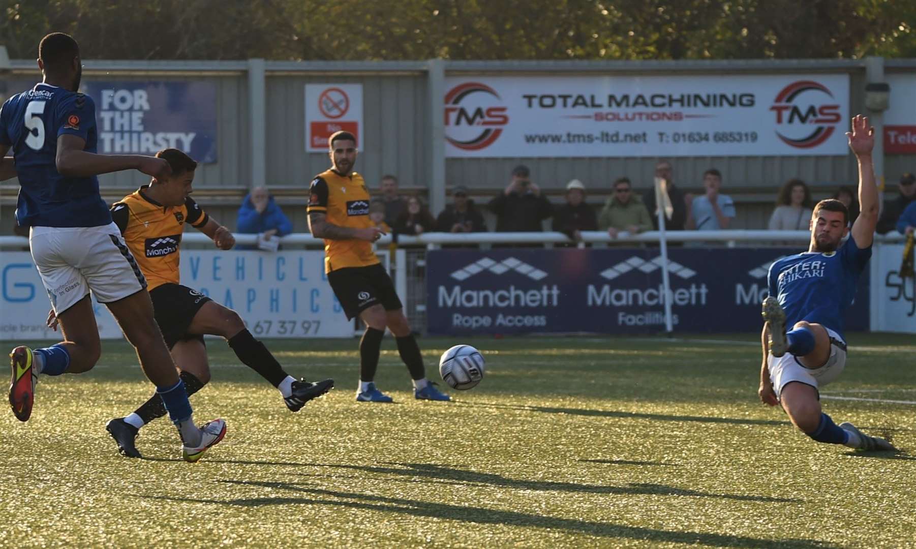 Johl Powell scores Maidstone's injury-time winner against St Albans Picture: Steve Terrell