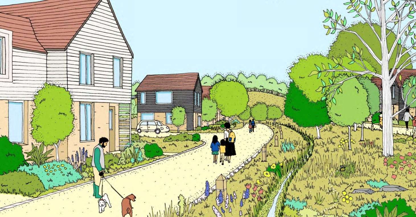 The Cotton Hill development has been submitted to Ashford Borough Council. Picture: Hallam Land Management