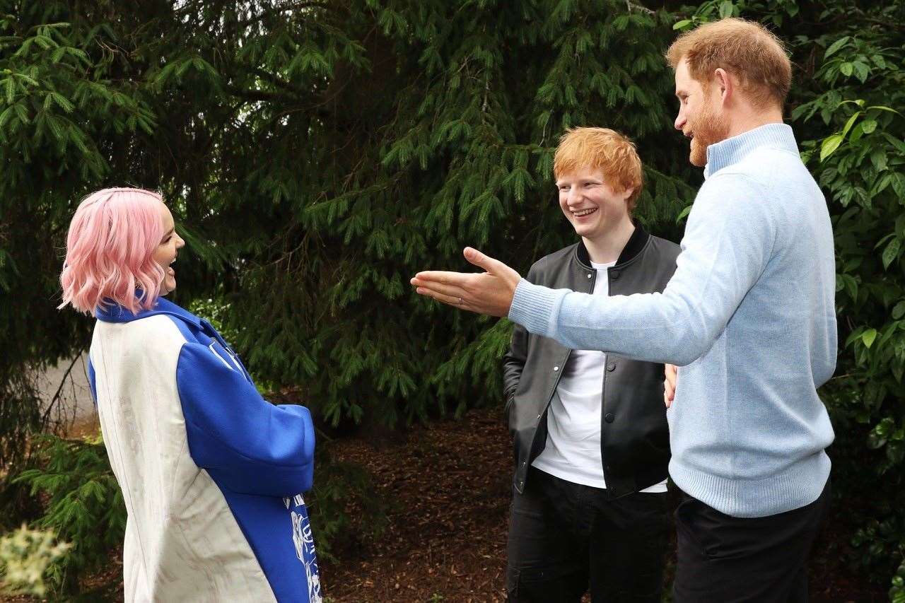 The Duke of Sussex, Ed Sheeran and Anne-Marie at the WellChild awards (WellChild/PA)