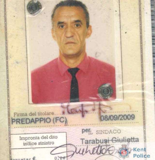 Gega's fake ID. Picture: Kent Police