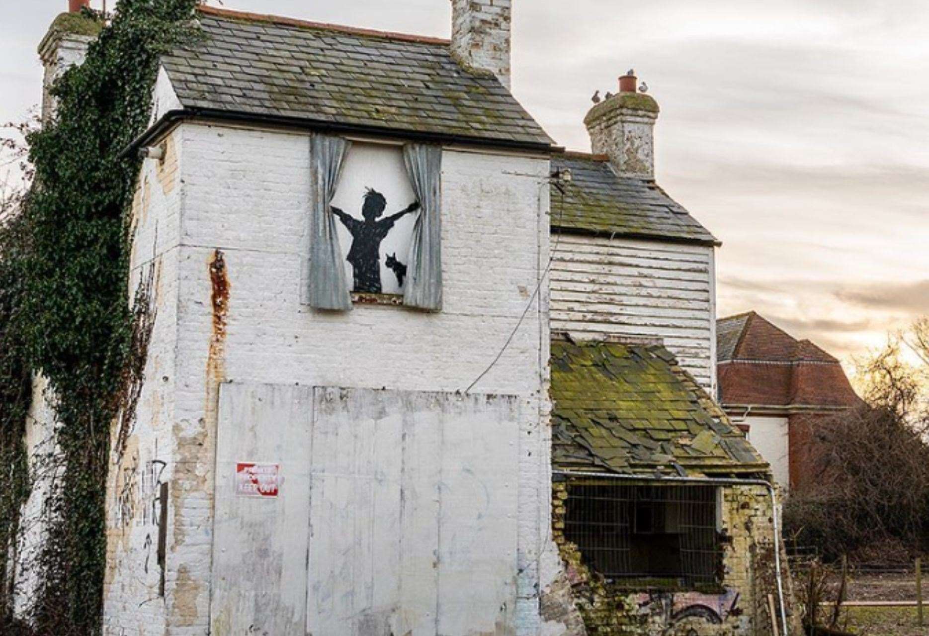 Morning Is Broken, in Herne Bay, as captured on Banksy’s Instagram account