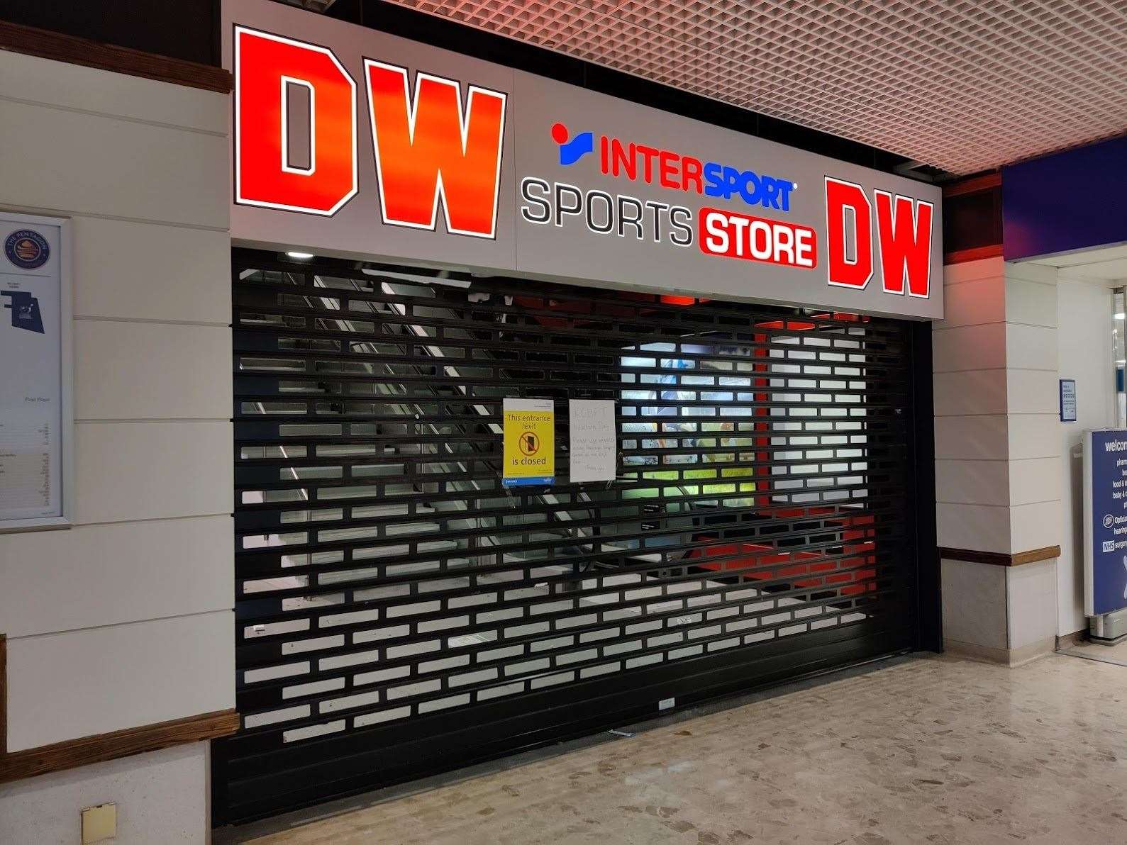 The former DW Sports shop in Chatham houses Medway's mass vaccination centre at the Pentagon. Picture: George Aztev