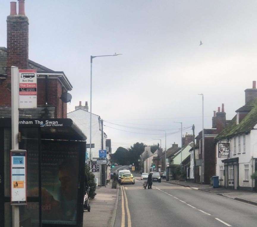 London Road in Teynham after emergency services left the scene