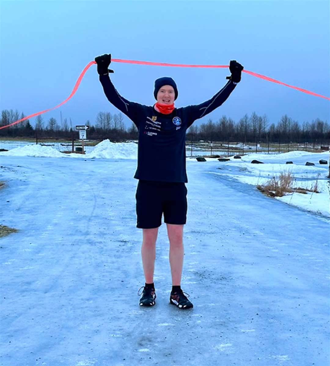 Louis Alexander during his run in Alaska (Louis Alexander/PA)