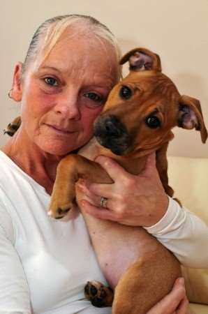 Elizabeth Hayton with Tilly, her last gift from son Jamie