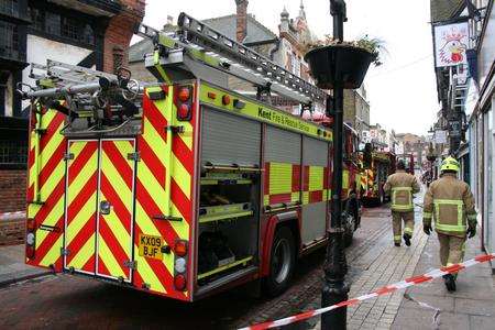 Fire at Kebab and Chicken Hut, Rochester high street.