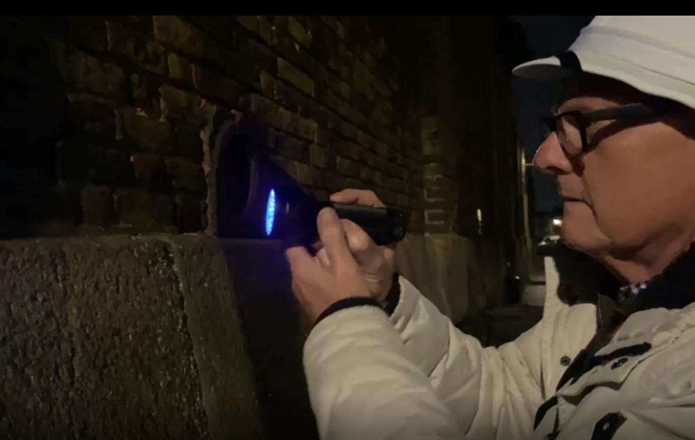 Ex-chief scorpion wrangler John Nurden in Blue Town, Sheerness searches for Blue Town scorpions. Picture: Joe Crossley