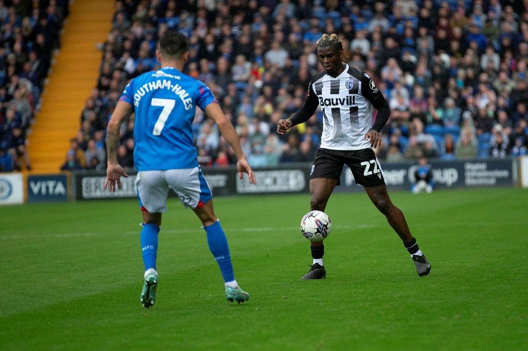 Shad Ogie had a great game for the Gills in central defence Picture: @Julian_KPI