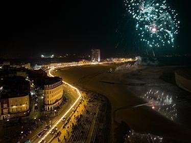 Huge firework display takes place in Margate for filming of Sam Mendes feature film. Picture: Alex Wilder (55687259)