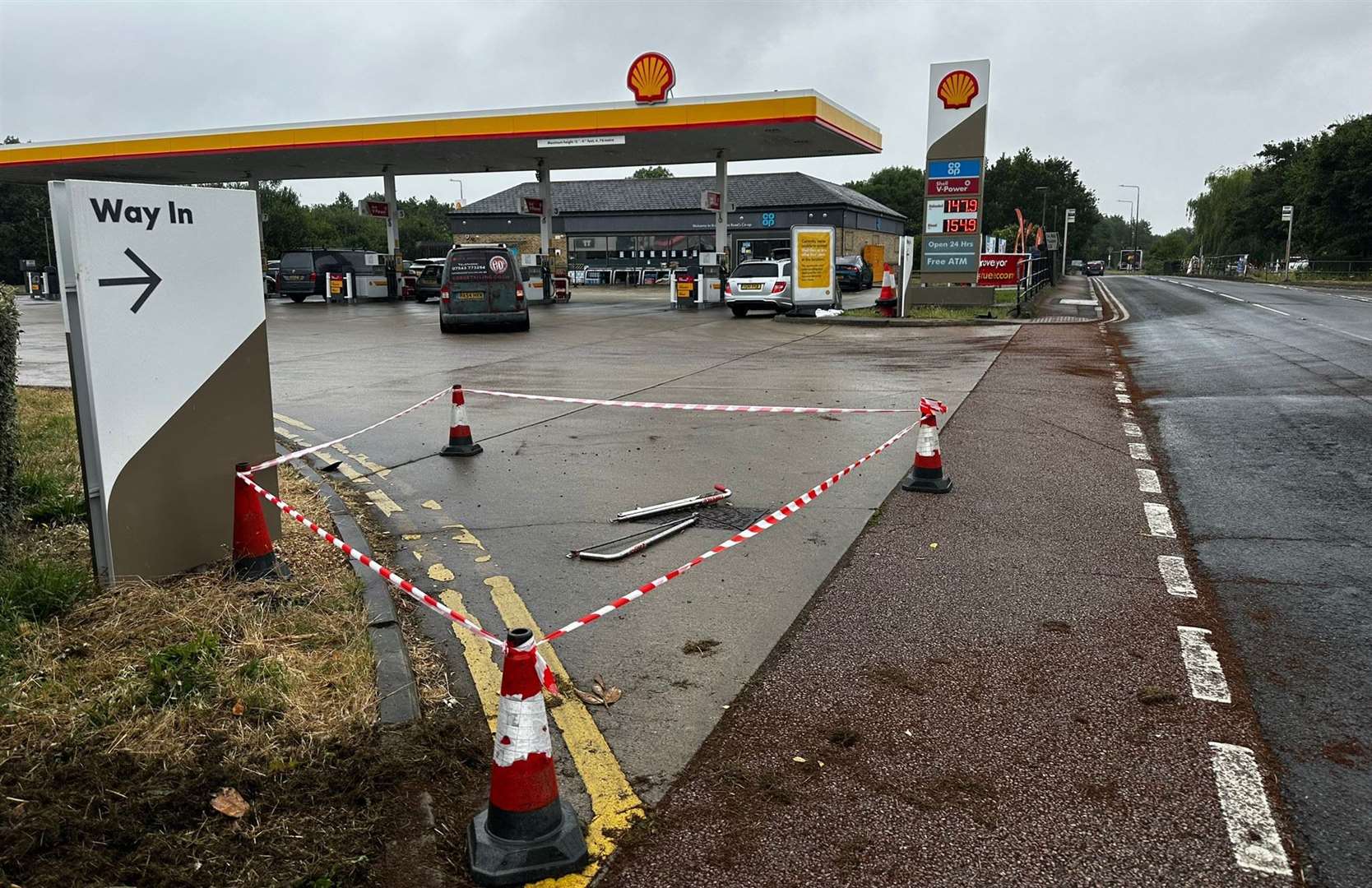 The accident took place outside the Co-op store on Branbridges Road, East Peckham