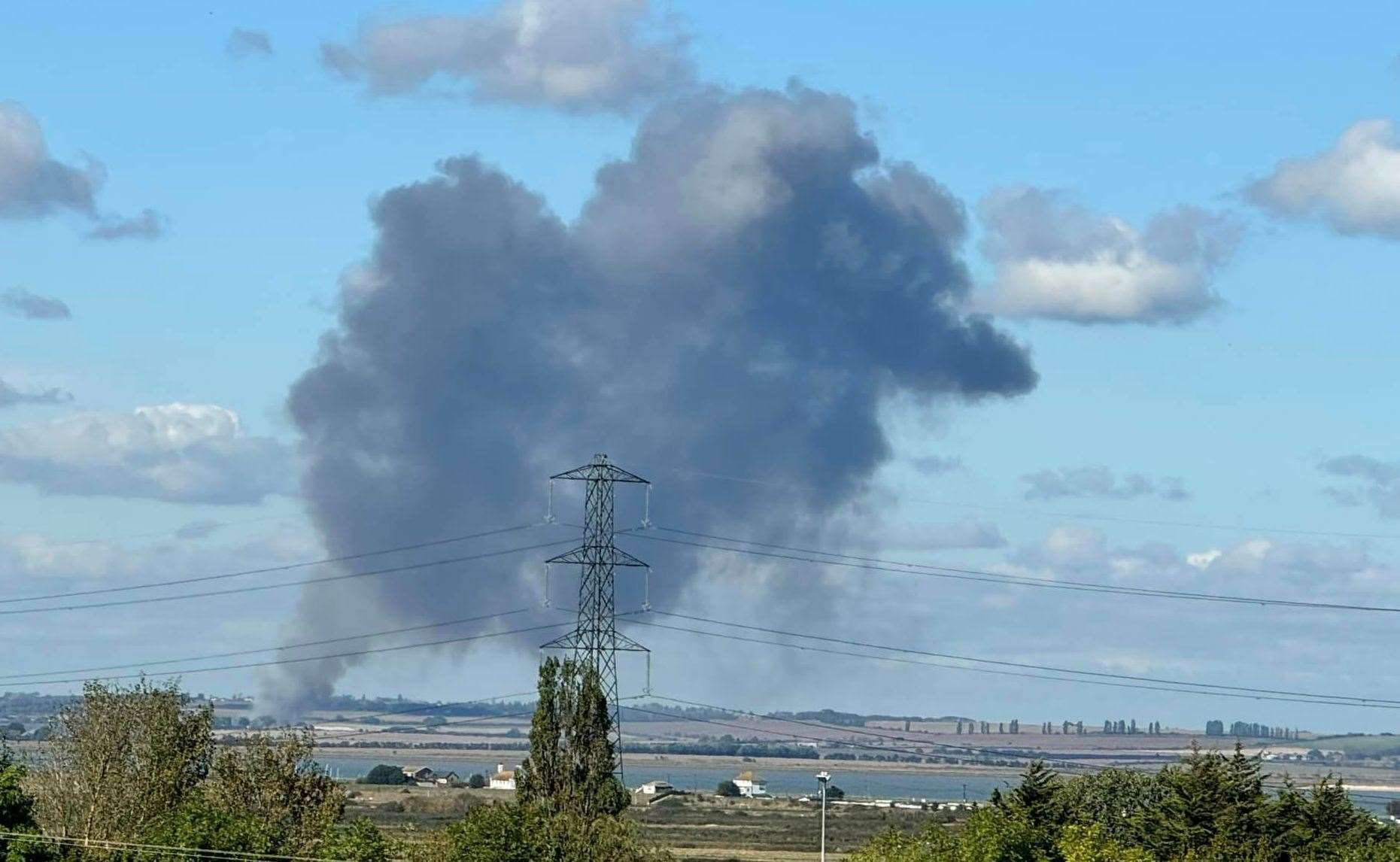 Fire crews battle barn blaze for second day in Leysdown Road in Eastcurch, Sheppey