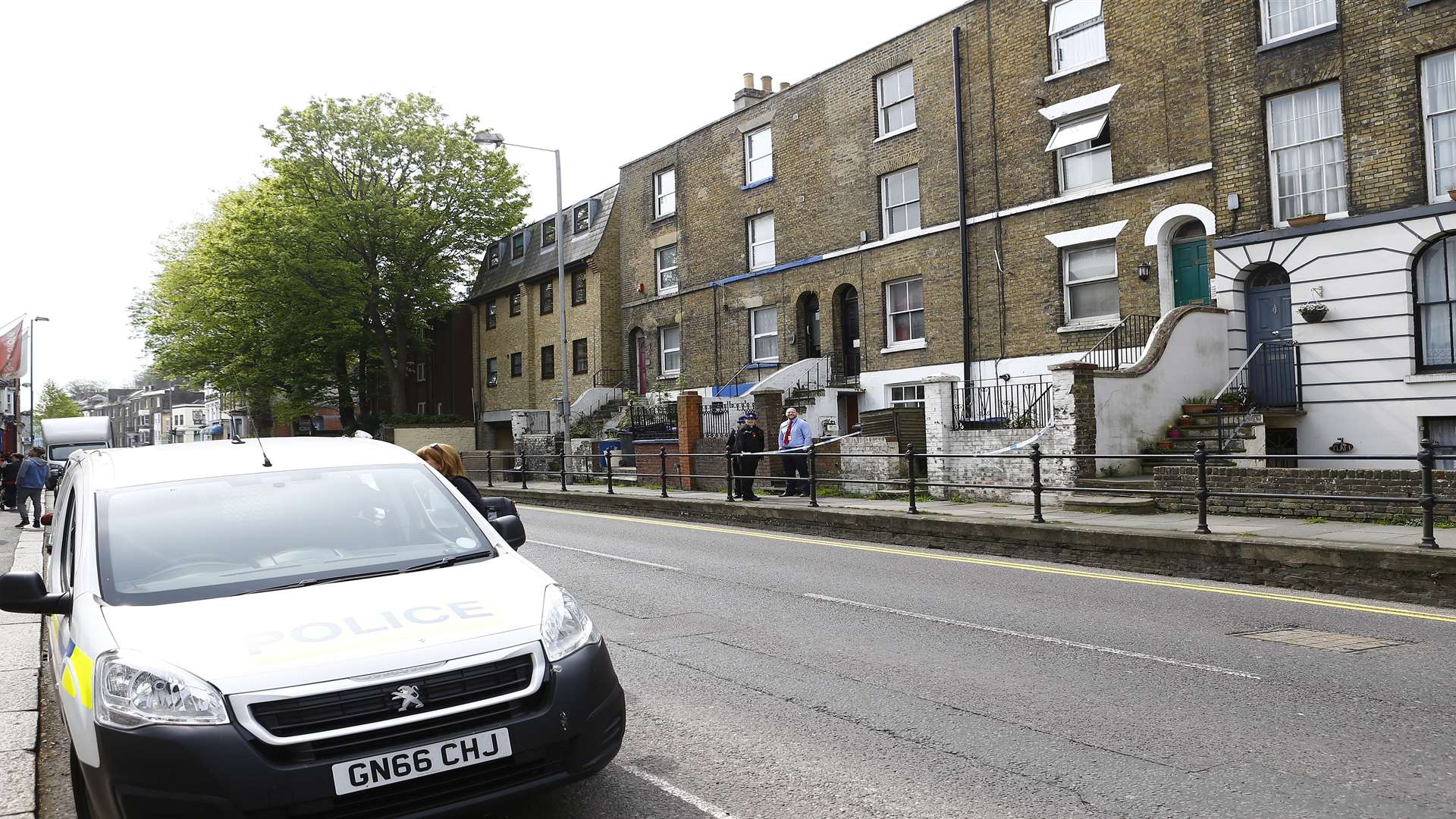 The police presence following the London Road assault.