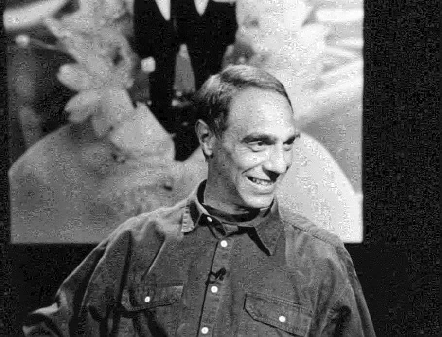 Derek Jarman as a guest discussing gay marriage in OUT on Channel 4 in 1991