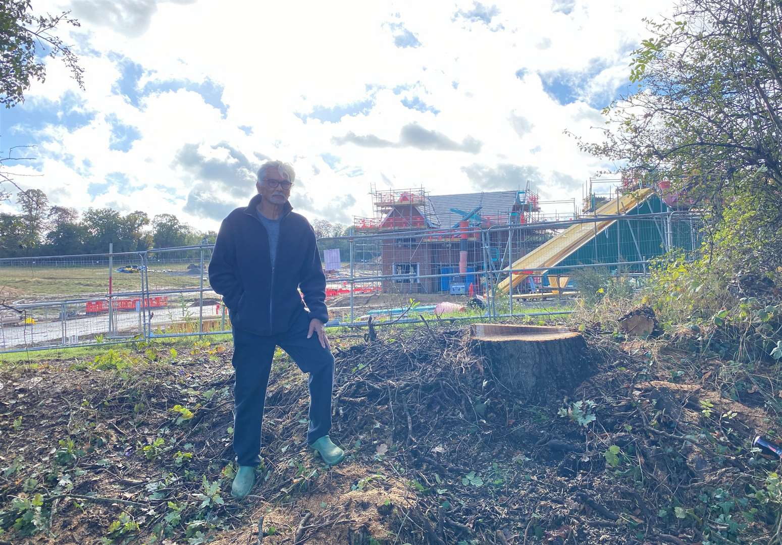 Nigel Fowler was shocked to see contractors cutting down trees opposite his home