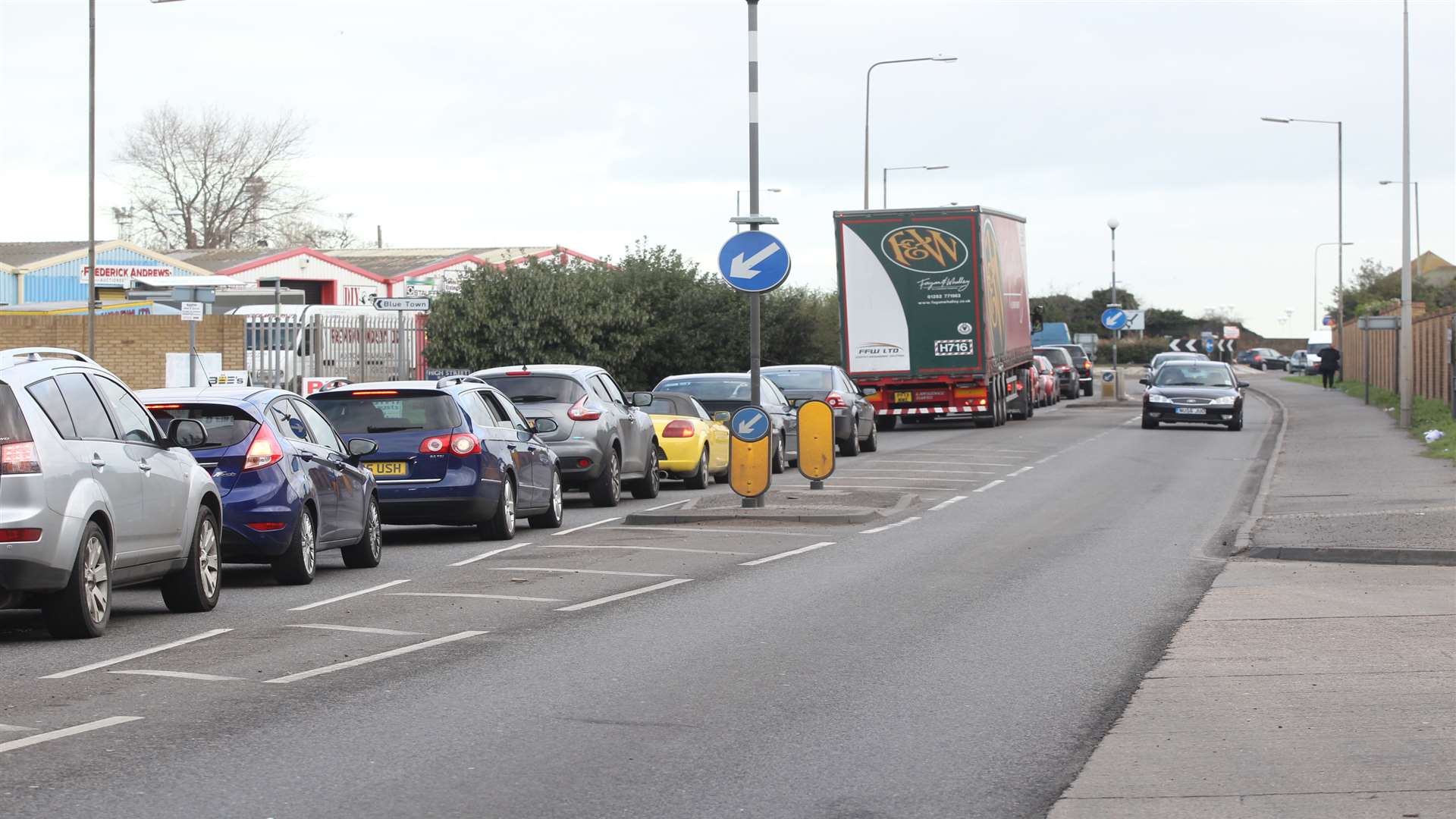 Traffic is building up between Essex and Kent. Stock image