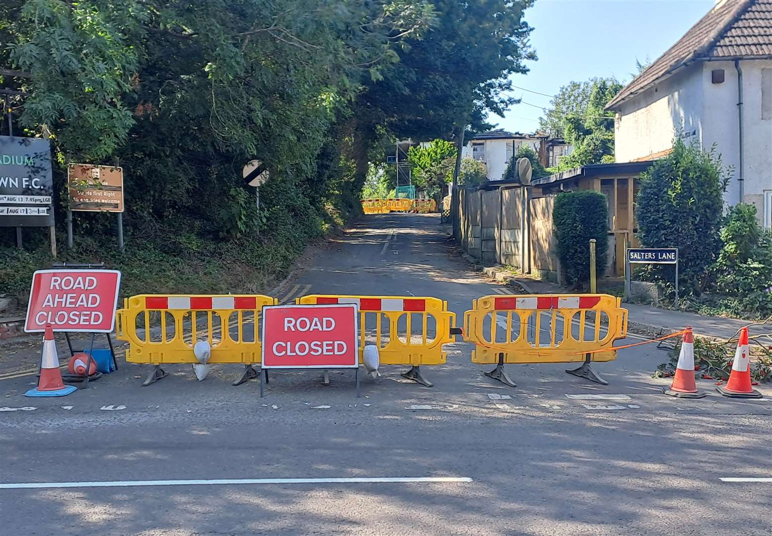 The road was closed for two days after the blaze