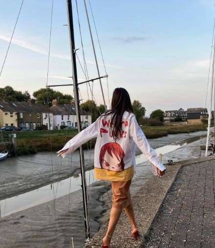 Mia Khalifa exploring Faversham. Picture: Mia Khalifa/Instagram