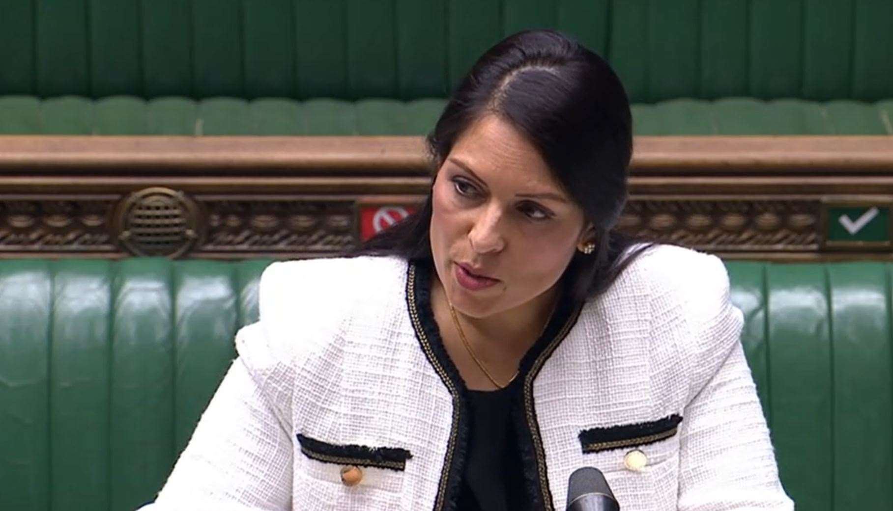 Home Secretary Priti Patel said a rise in mass gatherings was “unacceptable” (House of Commons)