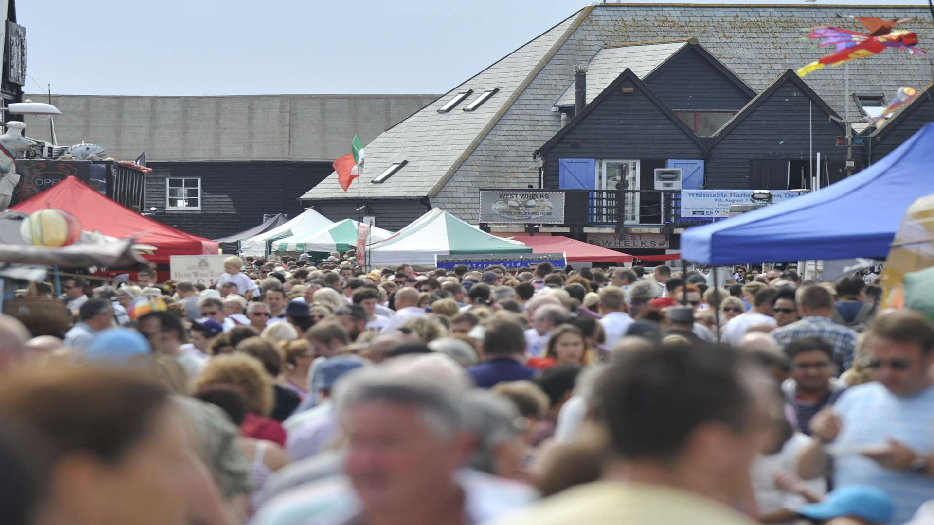 Thousands of visitors come to town for the annual Whitstable Oyster Festival