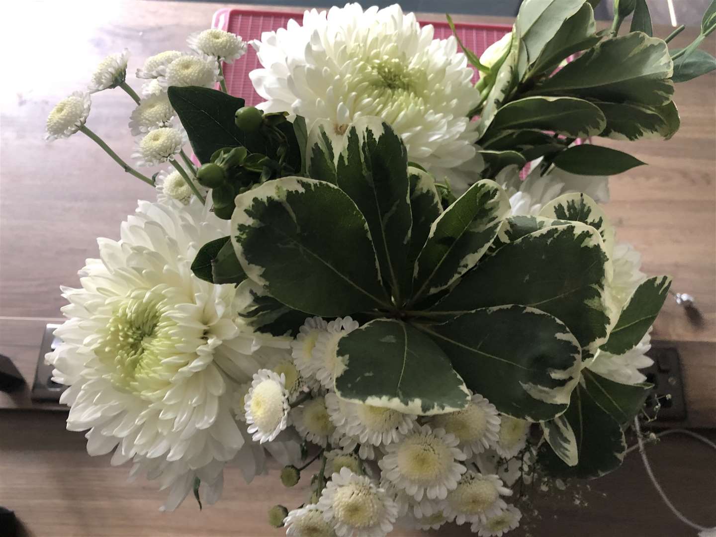 Beth was presented with flowers from the Asda manager and security guard while she was working on the tills at Aldi